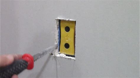 how to cut drywall electrical box|adding electrical box existing wall.